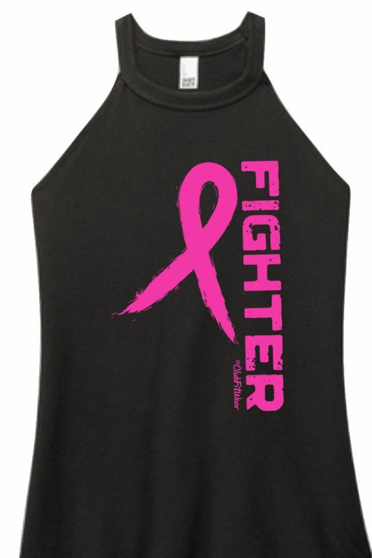 Fighter Ribbon - Breast Cancer Awareness Rocker Tank