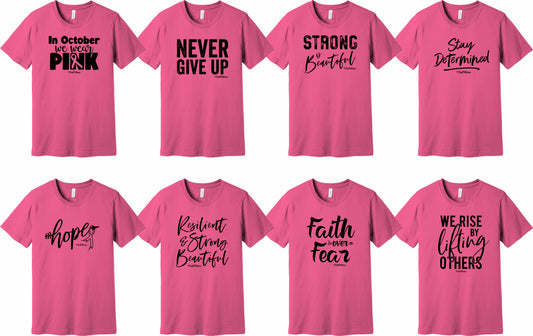 All Pink Breast Cancer Awareness Prints - Unisex Tees