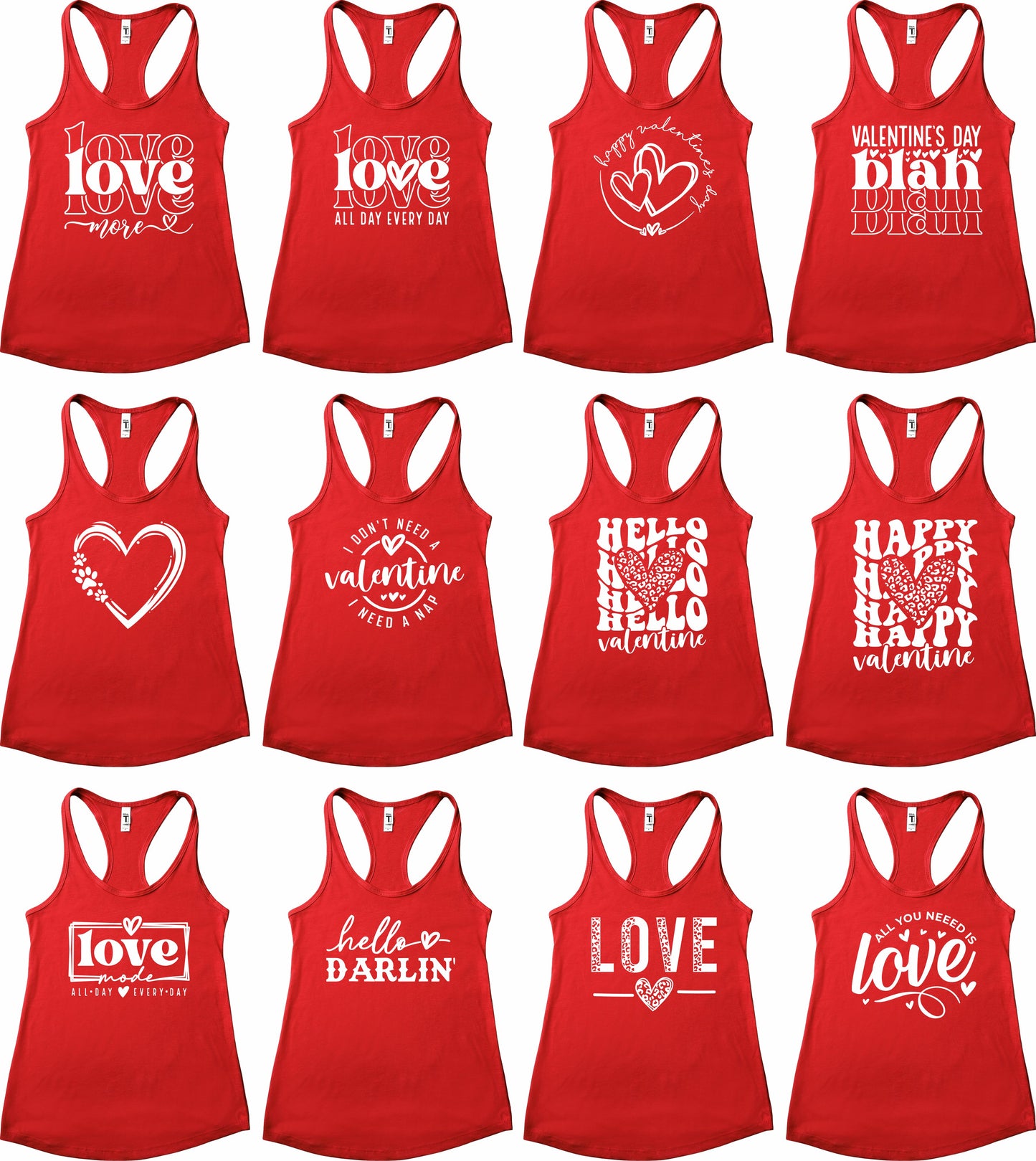 VALENTINES Racerback Tanks 3