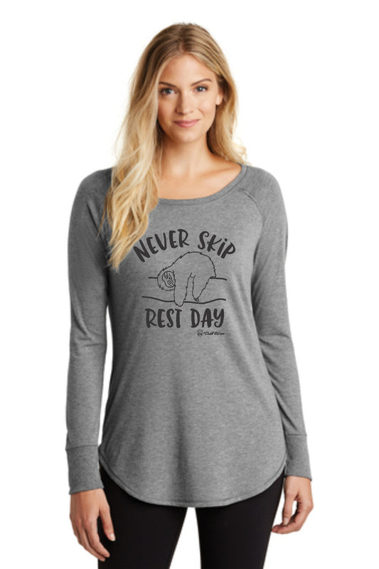 Never Skip Rest Day - Long Sleeve Tunic